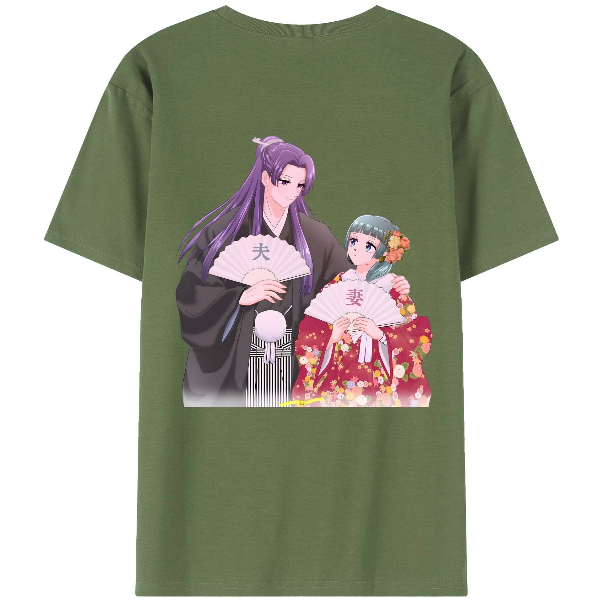 （画像用） 薬屋のひとりごと The Apothecary Diaries 綿100％ メンズ半袖Tシャツ（バックプリント） 通気性